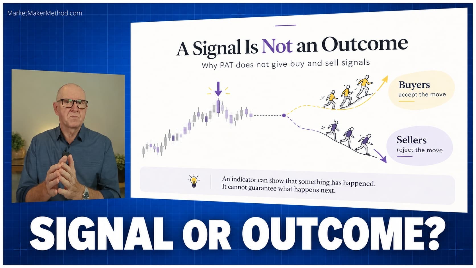 Title slide: a market signal compared with a market outcome