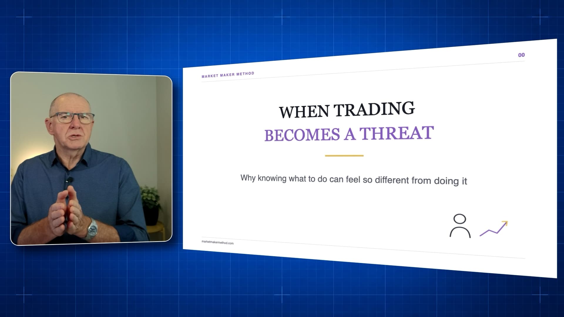 Martin Cole beside a slide reading “When trading becomes a threat”